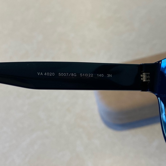 Valentino Blue Ice Havana Gray Frame Sunglasses - Picture 5 of 8